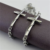Cross Bracelet Christian Hand Chains Titanium Steel Classic