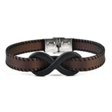 Cross Bracelet Leather Wristband Cuff Goth Gothic Punk Bracelets