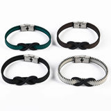 Cross Bracelet Leather Wristband Cuff Goth Gothic Punk Bracelets