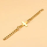 Cross Bracelet Cuban Chain Christian Jewelry Stainless Steel