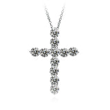 CZ Silver Pendant Necklace 925 Sterling Silver Choker Statement Necklace