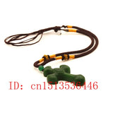 Carved Jade Pendant Chinese Green Necklace Charm Jadeite Jewelry