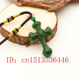 Carved Jade Pendant Chinese Green Necklace Charm Jadeite Jewelry