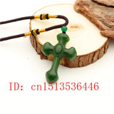 Carved Jade Pendant Chinese Green Necklace Charm Jadeite Jewelry