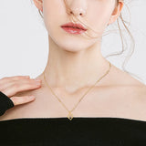 Cross Chain Personality Love Heart Pendant Necklace For Women