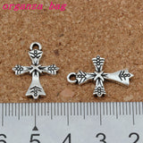 100Pcs Cross Charms Pendants 15x21mm DIY Jewelry Fit Bracelets Necklace Earrings