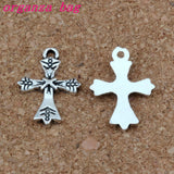 100Pcs Cross Charms Pendants 15x21mm DIY Jewelry Fit Bracelets Necklace Earrings