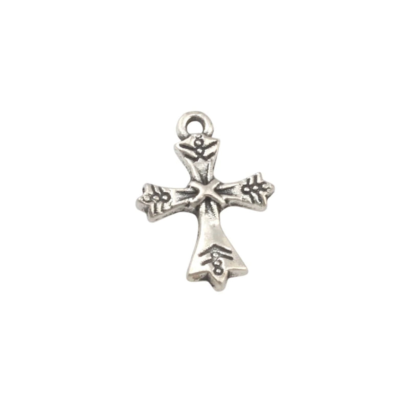 100Pcs Cross Charms Pendants 15x21mm DIY Jewelry Fit Bracelets Necklace Earrings