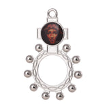Cross Charms for Jewelry Making DIY 6 PCS Catholic Saint Images