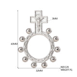 Cross Charms for Jewelry Making DIY 6 PCS Catholic Saint Images