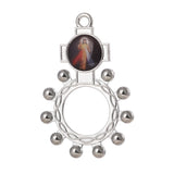 Cross Charms for Jewelry Making DIY 6 PCS Catholic Saint Images