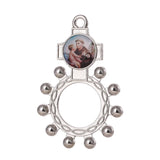 Cross Charms for Jewelry Making DIY 6 PCS Catholic Saint Images