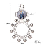 Cross Charms for Jewelry Making DIY 6 PCS Catholic Saint Images