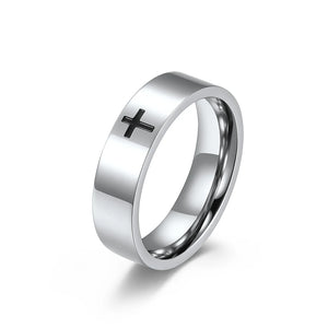 Stainless Steel Couple Rings Set 6mm 8mm Anniversary Gift