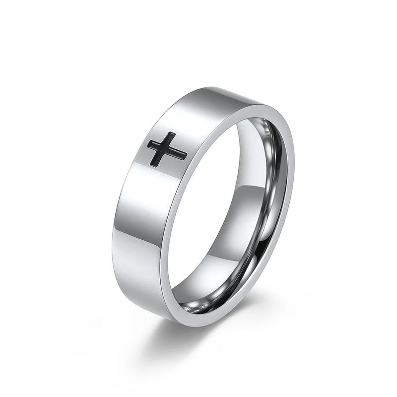 Stainless Steel Couple Rings Set 6mm 8mm Anniversary Gift