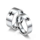 Stainless Steel Couple Rings Set 6mm 8mm Anniversary Gift