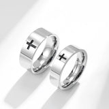 Stainless Steel Couple Rings Set 6mm 8mm Anniversary Gift