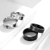Stainless Steel Couple Rings Set 6mm 8mm Anniversary Gift