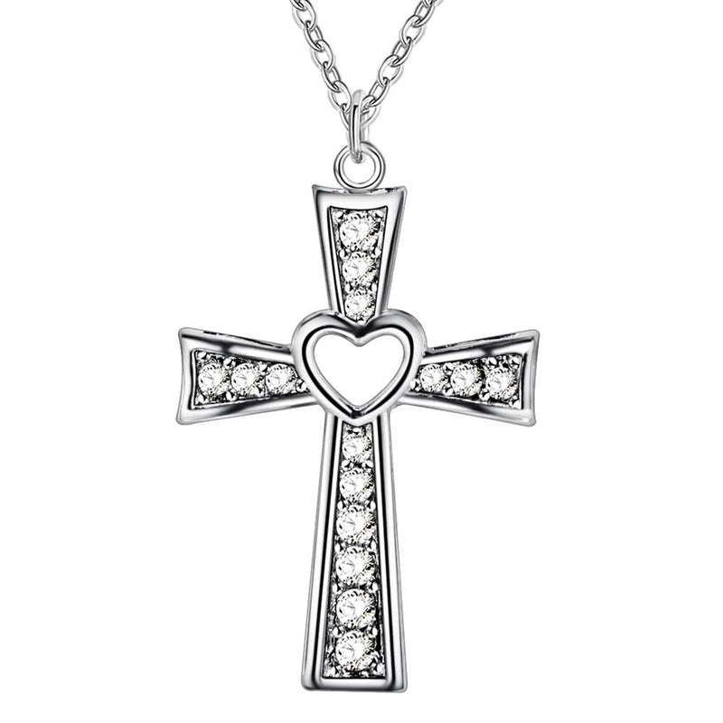 Cross Crystal Pendant 925 Silver Necklace Women Necklace Women Jewelry Gift