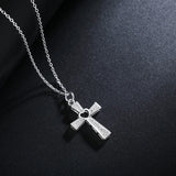 Cross Crystal Pendant 925 Silver Necklace Women Necklace Women Jewelry Gift