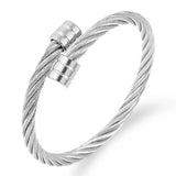 Cross Cuff Charm Bracelet Stainless Steel Punk Jewelry