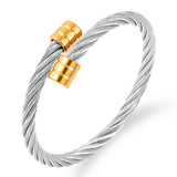 Cross Cuff Charm Bracelet Stainless Steel Punk Jewelry