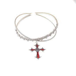 Double Crystal Collar Necklace Romantic Pendant Necklace For Women
