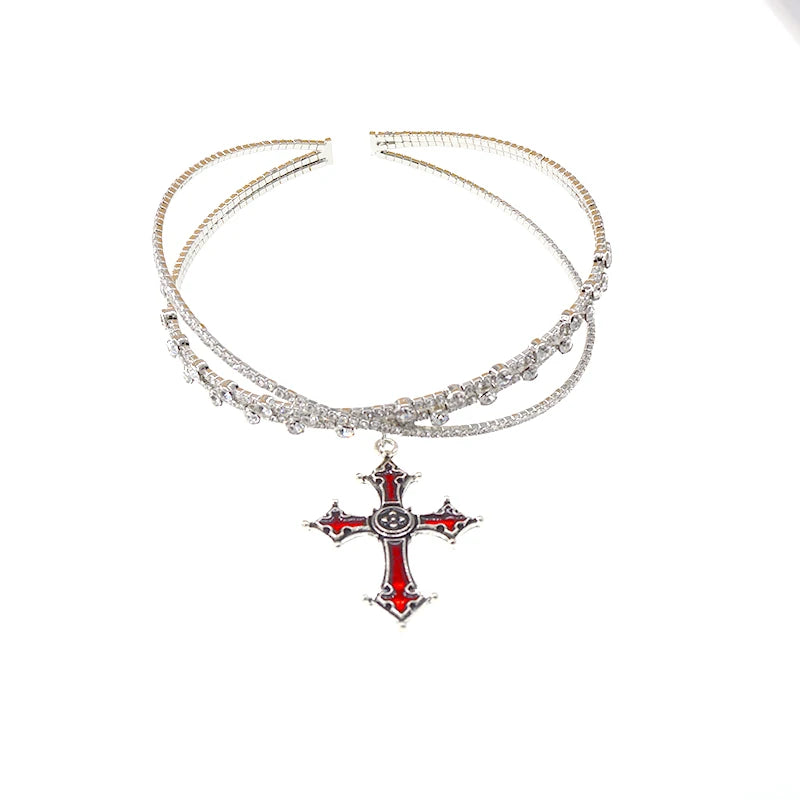 Double Crystal Collar Necklace Romantic Pendant Necklace For Women