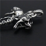 Double Skull Pendant Stainless Steel Pendant for Men