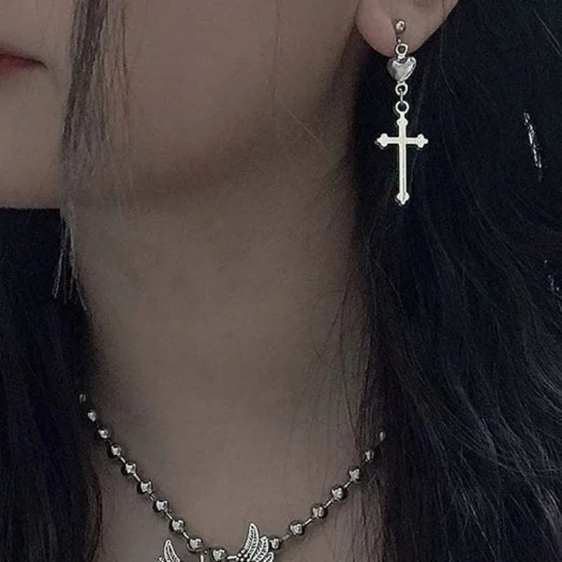 Vintage Silver Stud Earrings for Women Girls