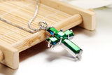 Emerald Pendant Sterling Silver Necklace Peridot Turquoise Jewelry