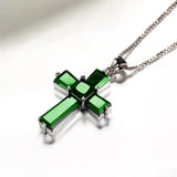 Emerald Pendant Sterling Silver Necklace Peridot Turquoise Jewelry