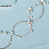 Golden Pearl Rhinestone Headband Wedding Hair Accessory