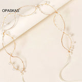 Golden Pearl Rhinestone Headband Wedding Hair Accessory