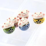 15mm Ceramic Cat Beads for Jewelry Making