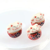 15mm Ceramic Cat Beads for Jewelry Making
