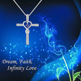 Zircon Heart Birthstone Necklace 925 Silver Pendant