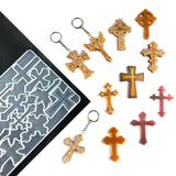 Cross Keychain Silicone Mold Epoxy Resin DIY Craft R7RF