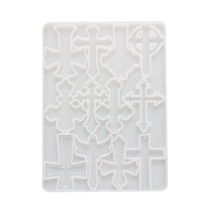 Cross Keychain Silicone Mold Epoxy Resin DIY Craft R7RF