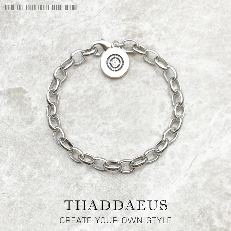 925 Sterling Silver Chain Charm Bracelet for Women