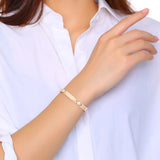 Stainless Steel Magnetic Bracelet Rose Colour ID Couples Jewelry