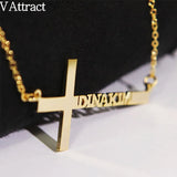 Custom Name Choker Necklace Stainless Steel Men's Gothic Jewelry