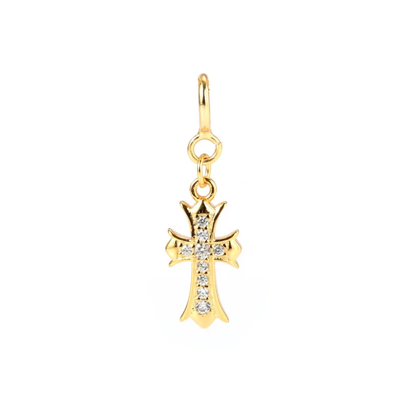 Gothic Vintage Cross Necklace Sterling Silver Y2K Women's Neck Chain