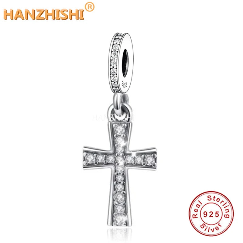 925 Sterling Silver Cross Pendant Necklace for Anniversary