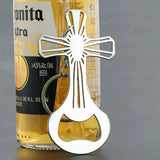 Cross Pendant Bottle Opener Keychain Stainless Steel Beer Opener Tool