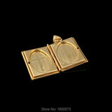 18K Cross Pendant Men's Holy Bible Locket Necklace Jesus Cross Jewelry