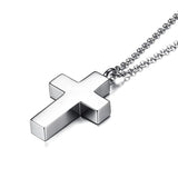 Cross Pendant Necklace Cremation Ashes Ash Urn Keepsake Stainless Steel