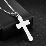 Cross Pendant Necklace Stainless Steel Chain Jewelry for Men