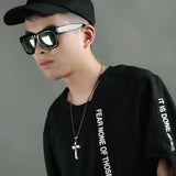 Cross Pendant Necklace Stainless Steel Chain Jewelry for Men