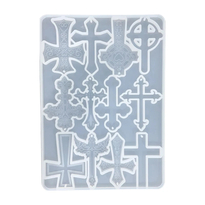 Cross Pendant Silicone Mold DIY Jewelry Necklace Casting Tools